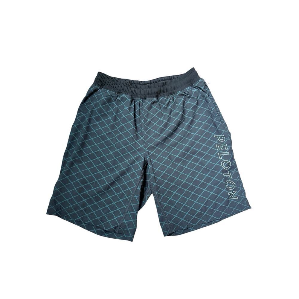 Rhone Peloton Shorts Mens S Green Check Unlined Gym Workout Training Bike
